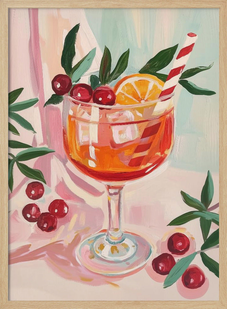 Christmas Aperol Spritz Cocktail | Poster