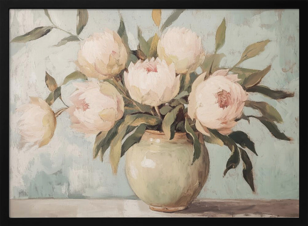 Peonies Flower Still Life | Poster