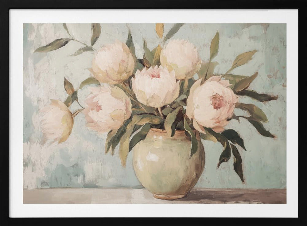 Peonies Flower Still Life | Poster