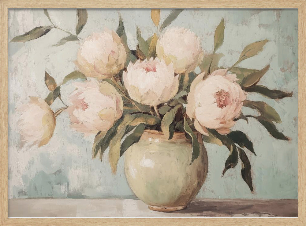 Peonies Flower Still Life | Poster