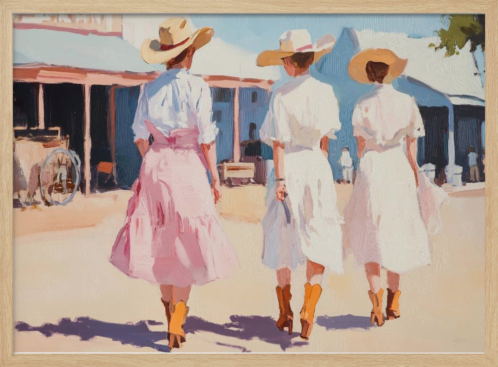 Retro Western Ladies | Poster