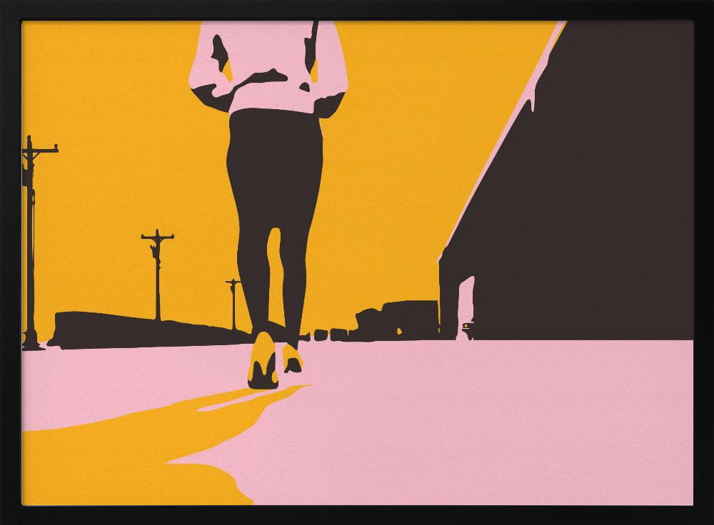 Silhouette of a Woman Walking | Poster