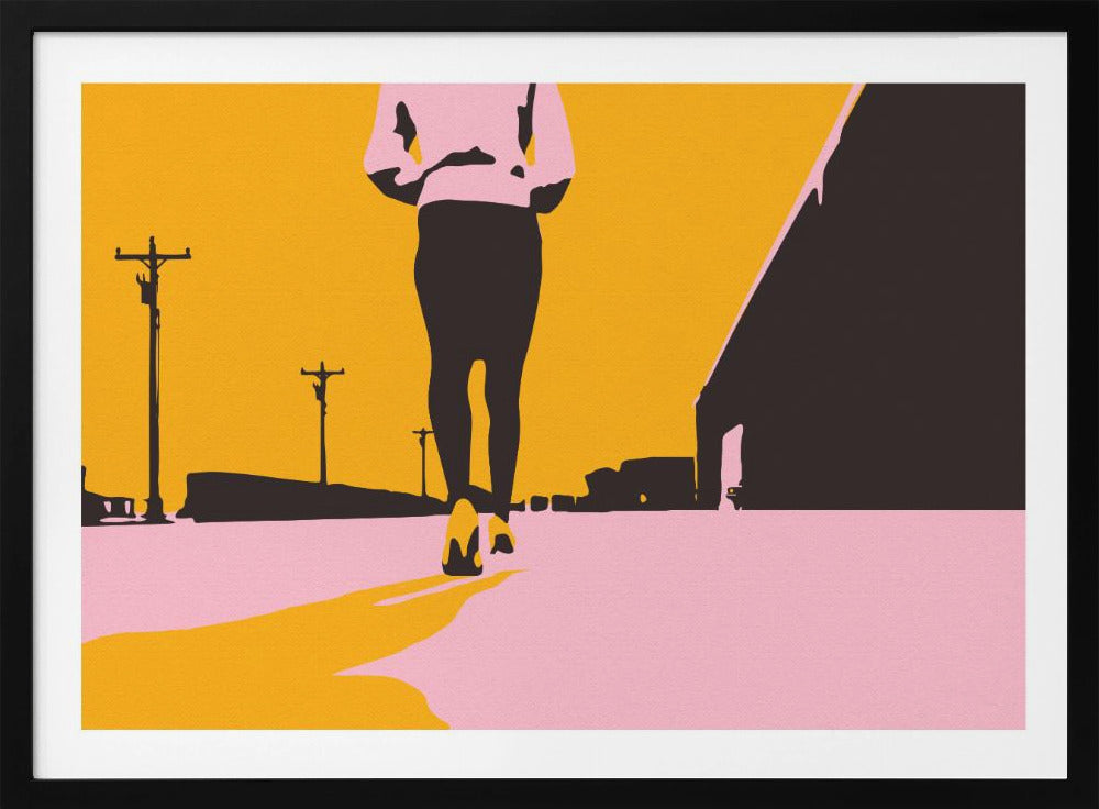 Silhouette of a Woman Walking | Poster