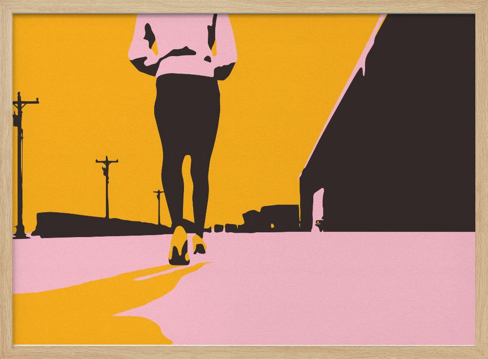 Silhouette of a Woman Walking | Poster