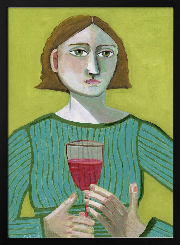Lady with Red Wine | Poster