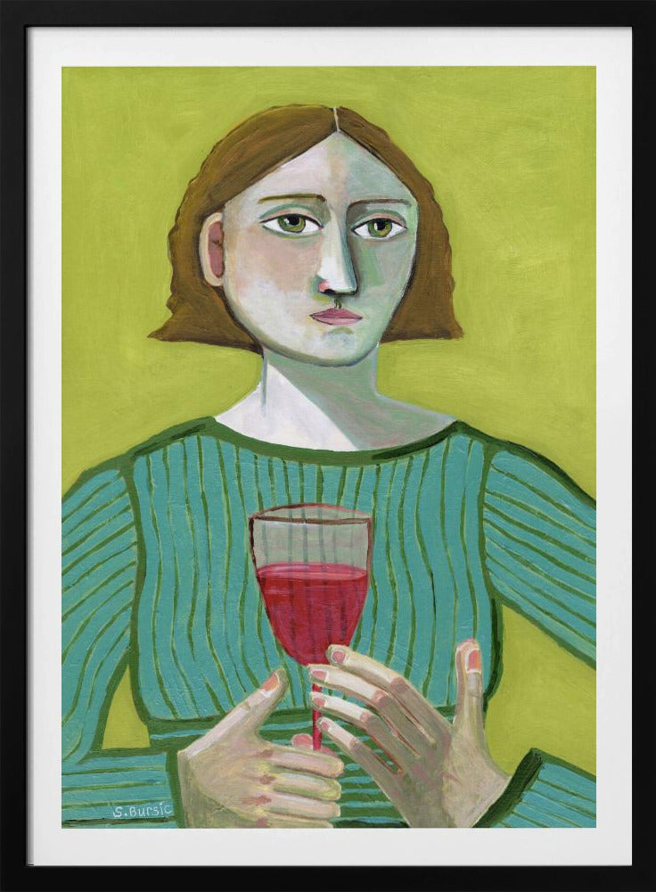 Lady with Red Wine | Poster