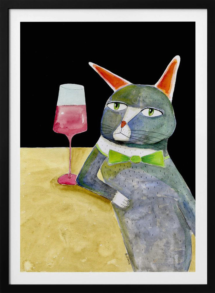 Bar Cat with Bow Tie | Poster