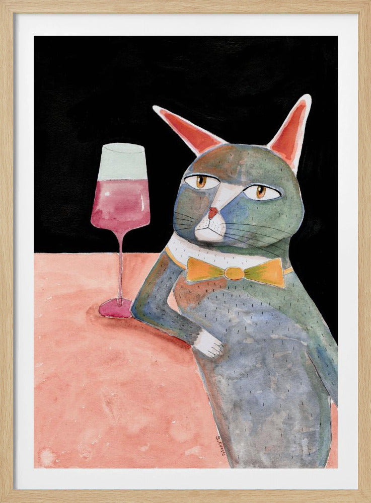 Bar Cat with Bow Tie | Poster