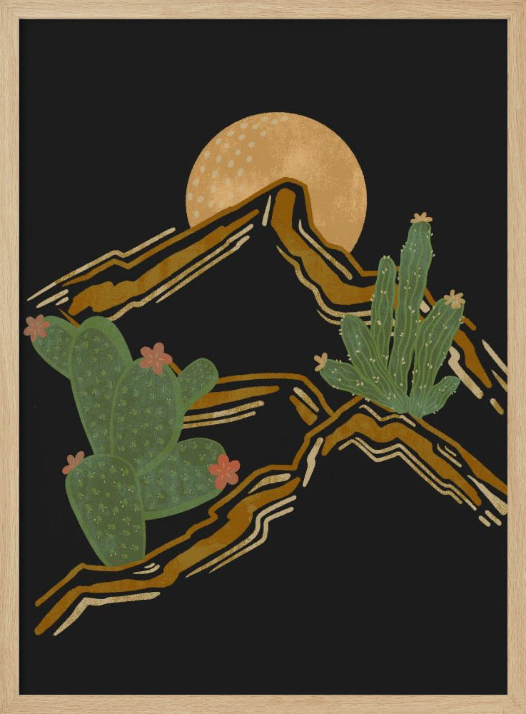 Rocky Mountain and Cactus | Poster