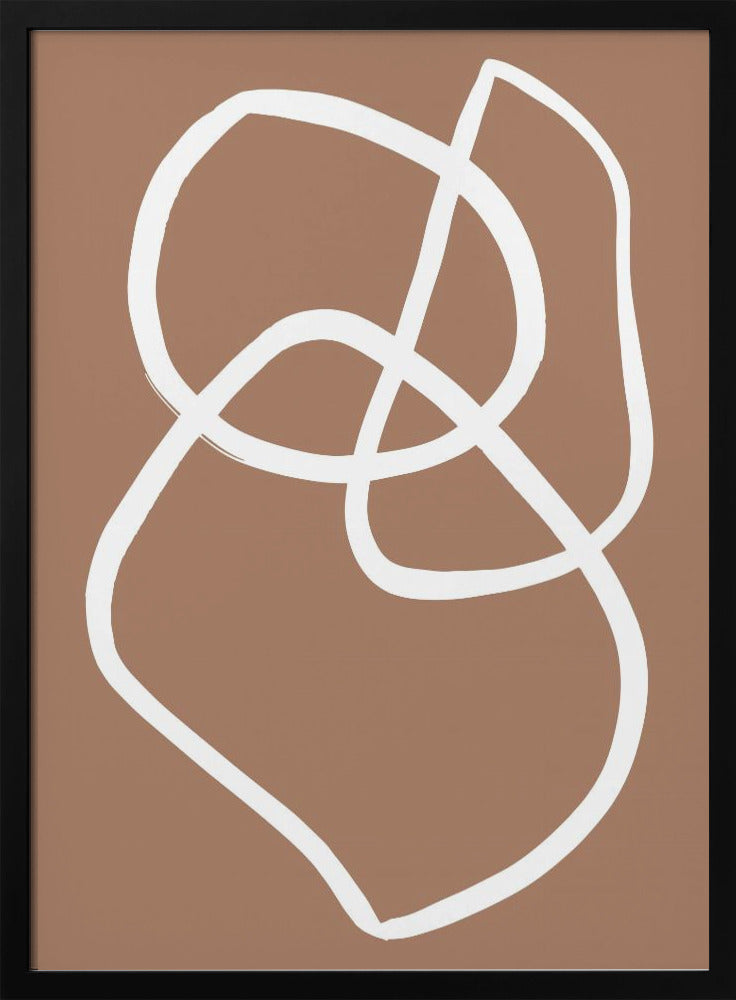 Abstract Lines Mocha | Poster