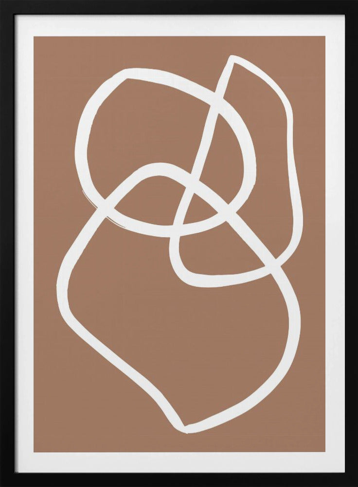 Abstract Lines Mocha | Poster