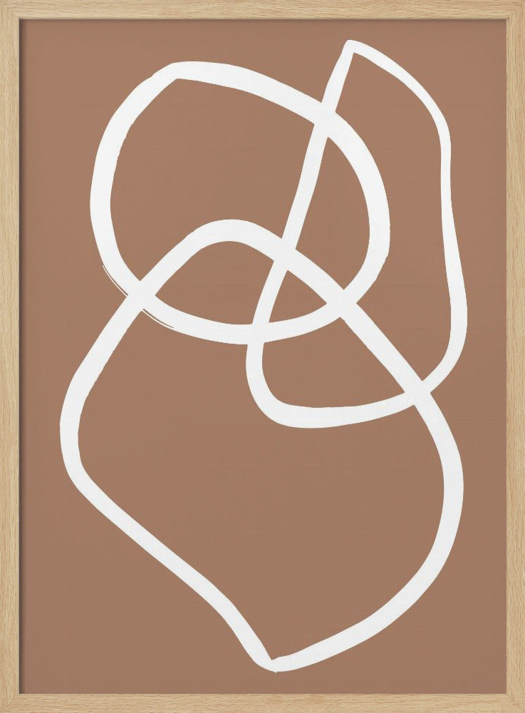 Abstract Lines Mocha | Poster