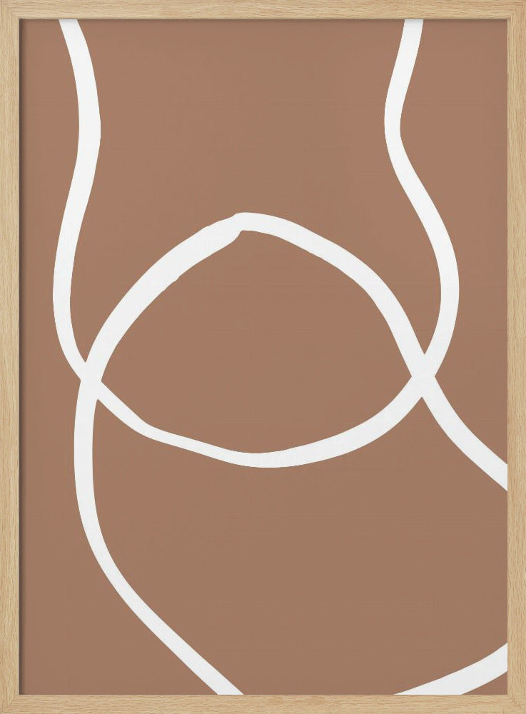 Abstract Lines Mocha 2 | Poster