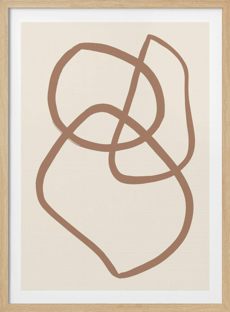 Abstract Lines Mocha 5 | Poster
