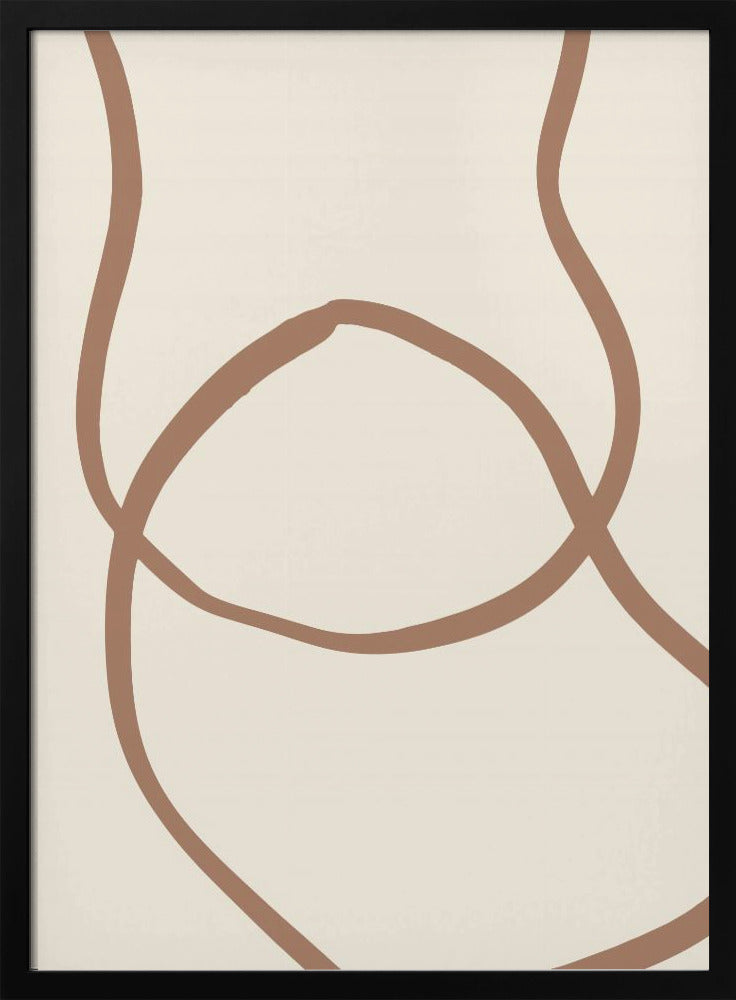 Abstract Lines Mocha 6 | Poster