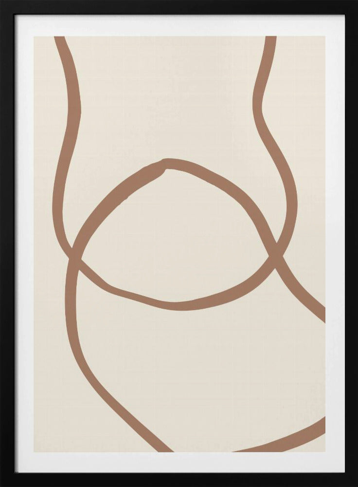 Abstract Lines Mocha 6 | Poster