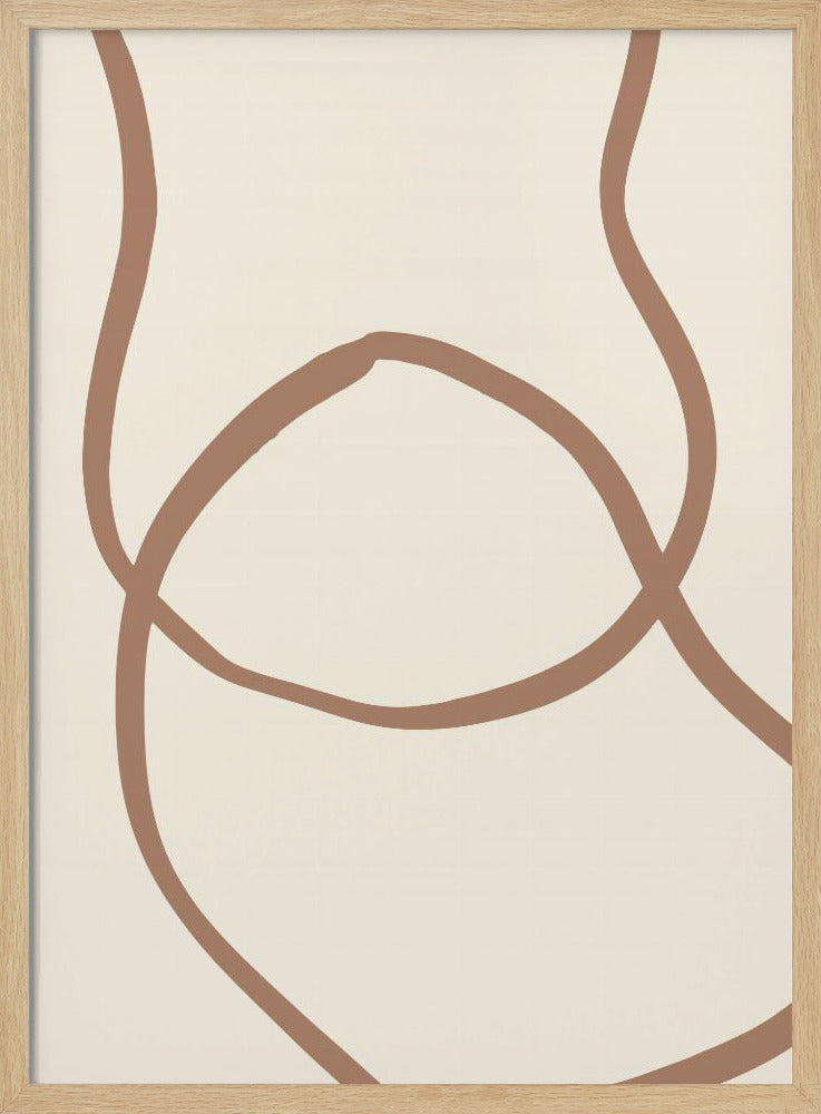 Abstract Lines Mocha 6 | Poster