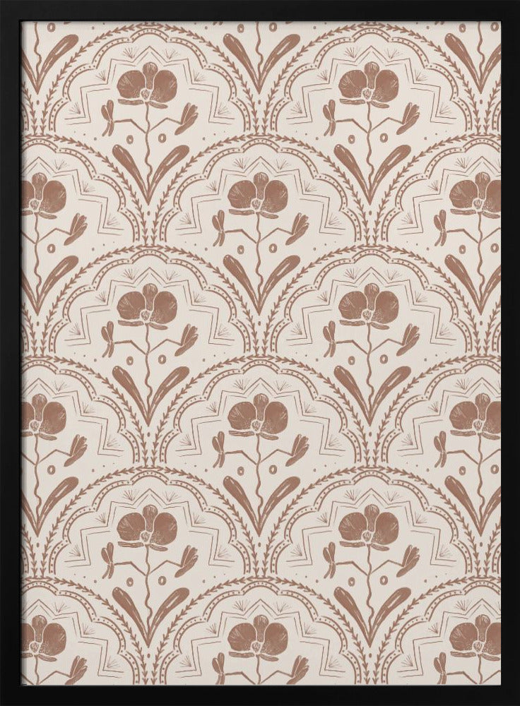 Boho Orchid Tiles Pattern | Poster