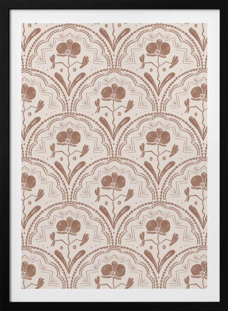 Boho Orchid Tiles Pattern | Poster