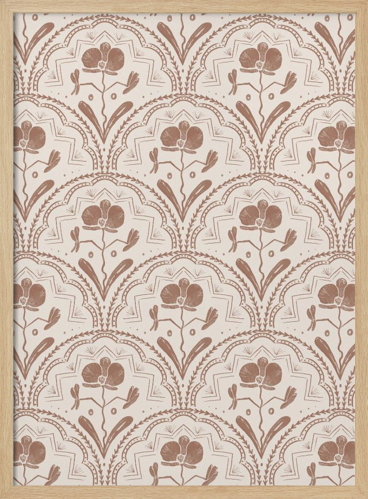 Boho Orchid Tiles Pattern | Poster