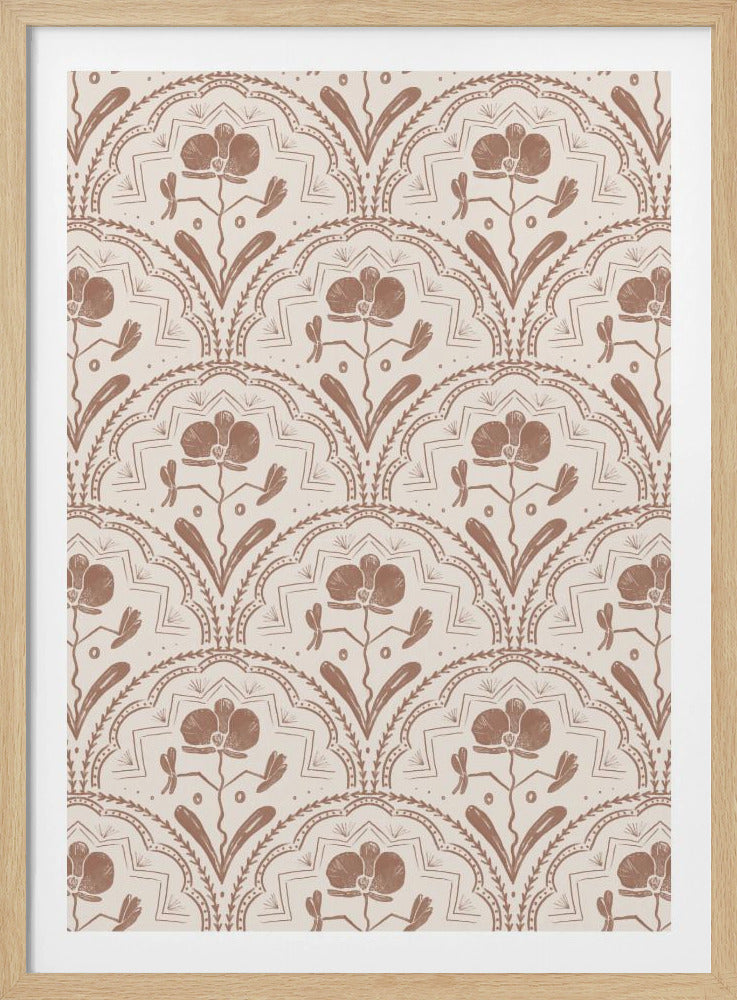 Boho Orchid Tiles Pattern | Poster