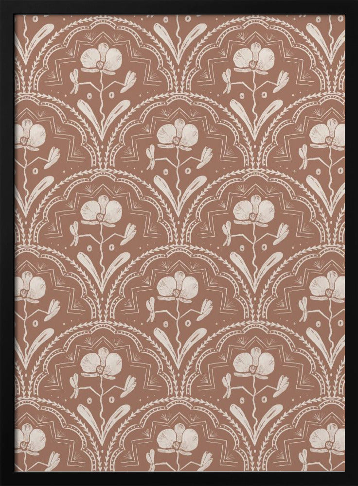 Boho Orchid Tiles Pattern | Poster