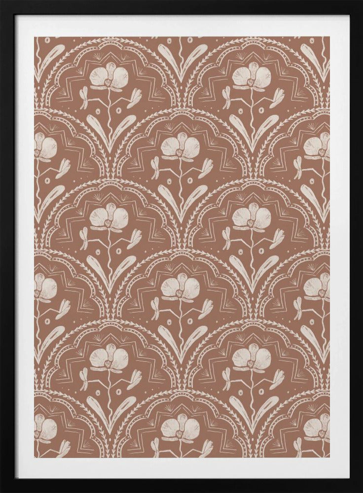 Boho Orchid Tiles Pattern | Poster