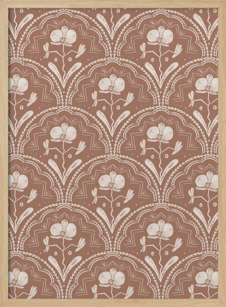 Boho Orchid Tiles Pattern | Poster