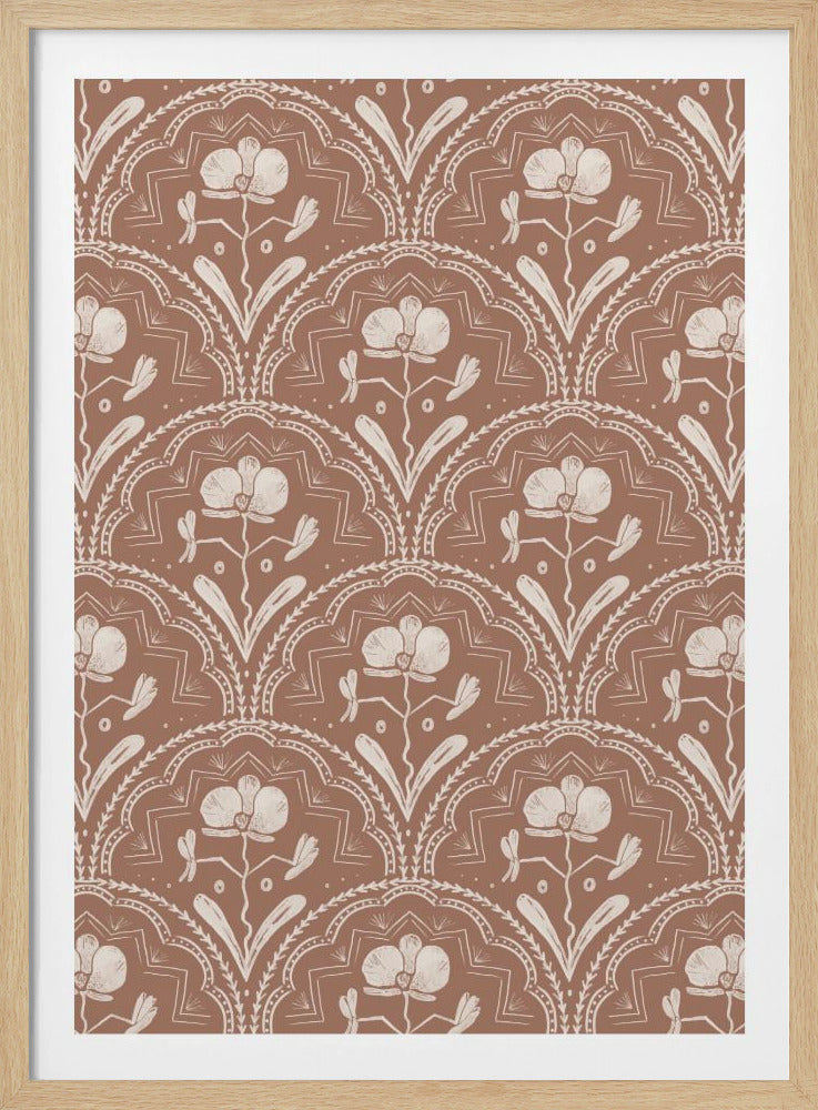 Boho Orchid Tiles Pattern | Poster