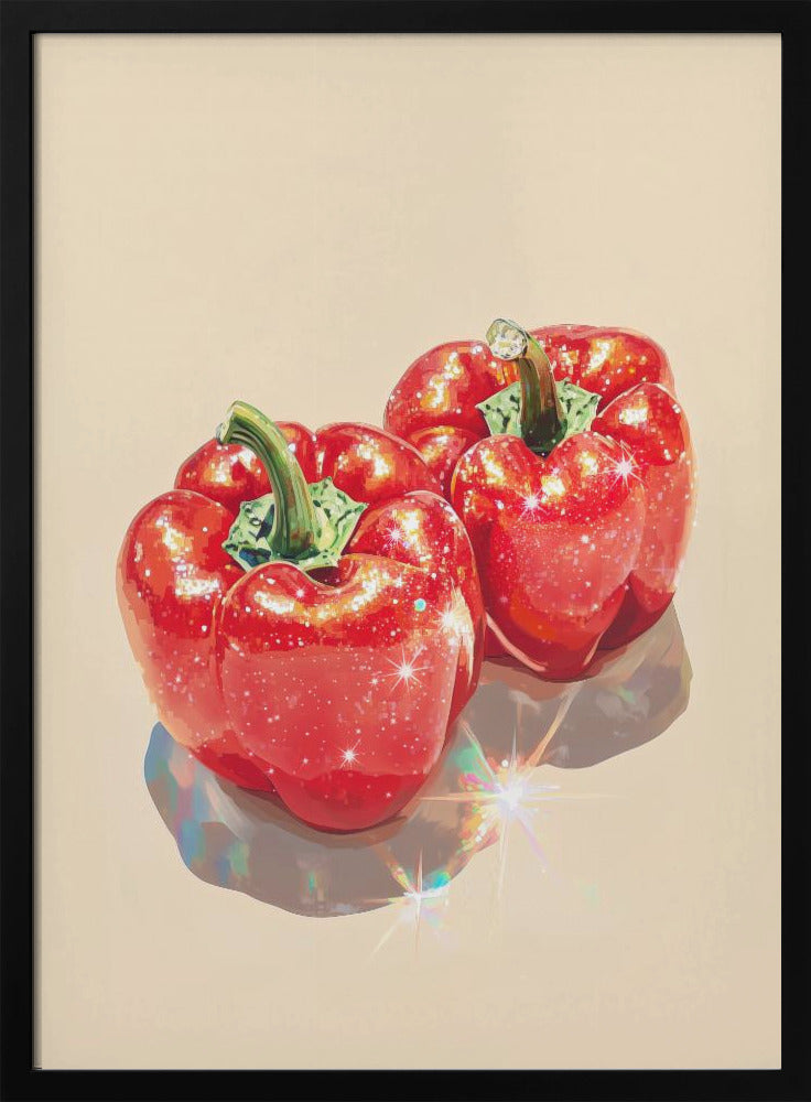 Sparkling Red Bell Peppers | Poster
