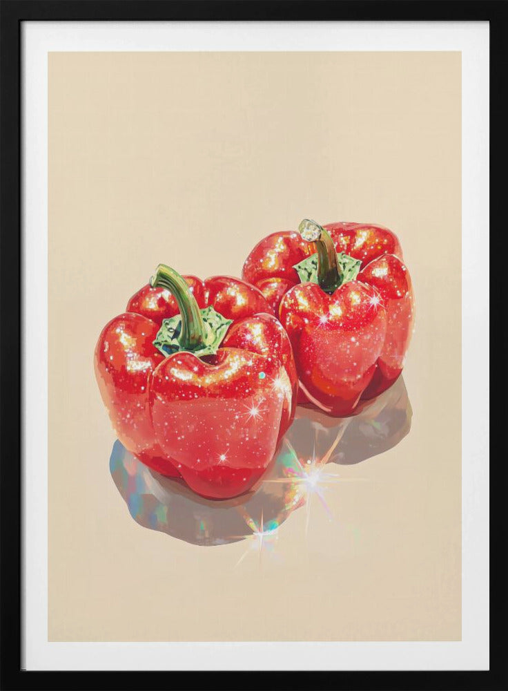 Sparkling Red Bell Peppers | Poster