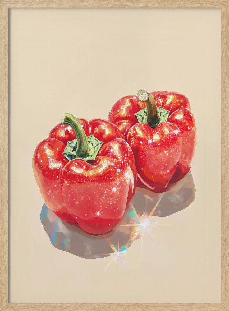 Sparkling Red Bell Peppers | Poster
