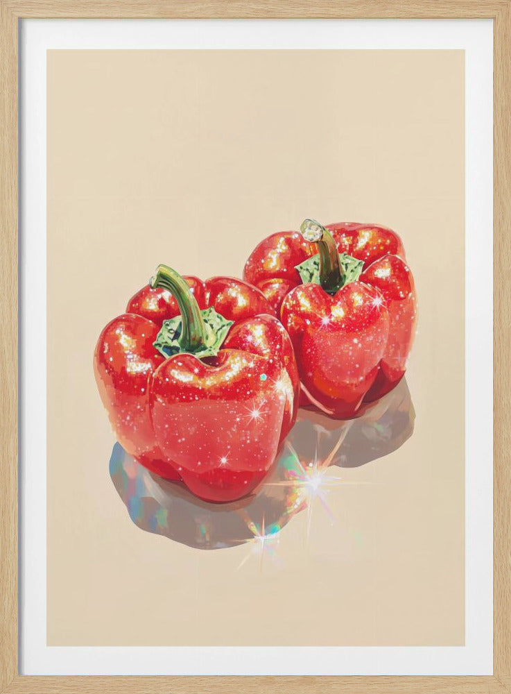 Sparkling Red Bell Peppers | Poster