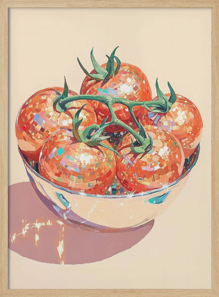 Disco Ball Tomatoes in a Bowl | Poster