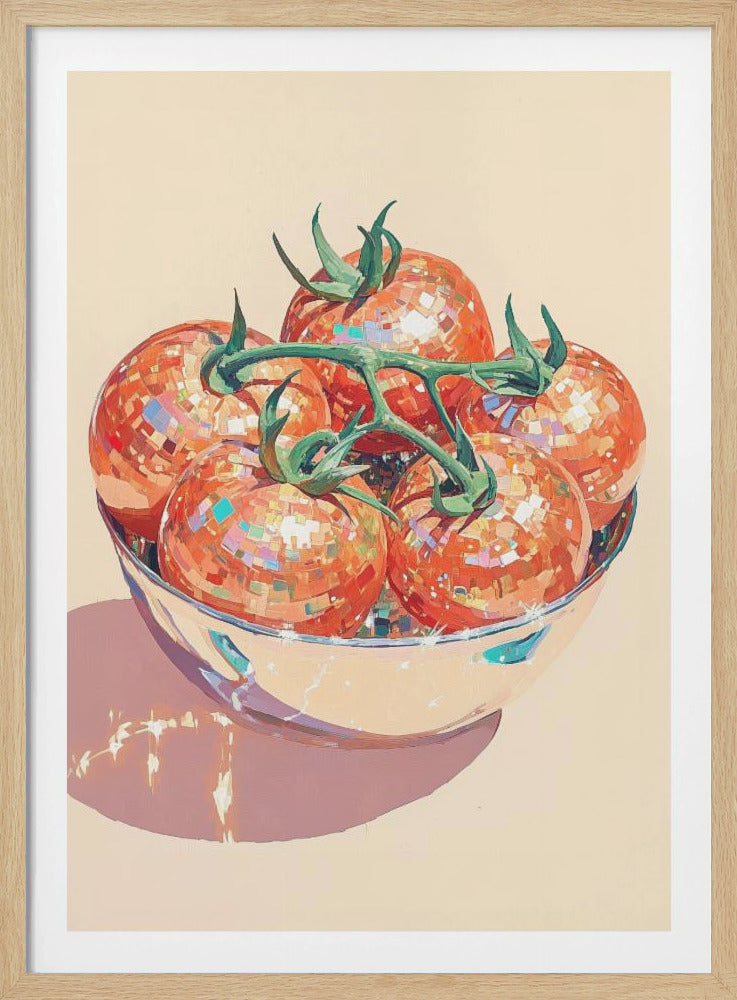 Disco Ball Tomatoes in a Bowl | Poster