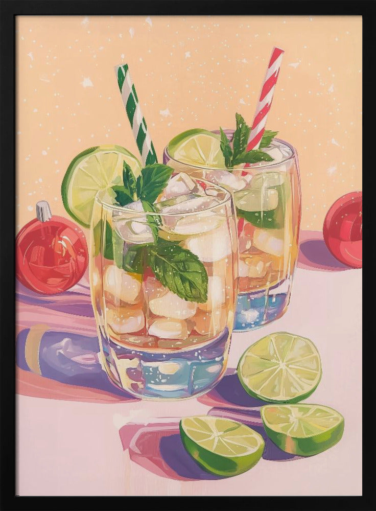 Mojito Summer Cocktails with Lime and Mint | Poster