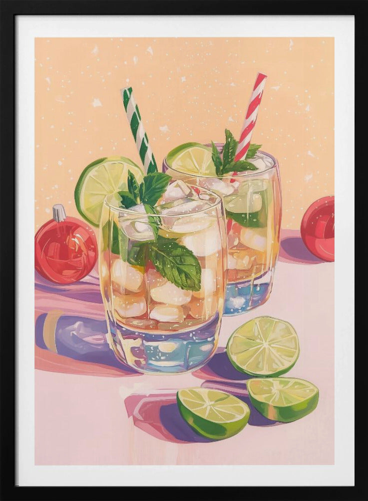 Mojito Summer Cocktails with Lime and Mint | Poster