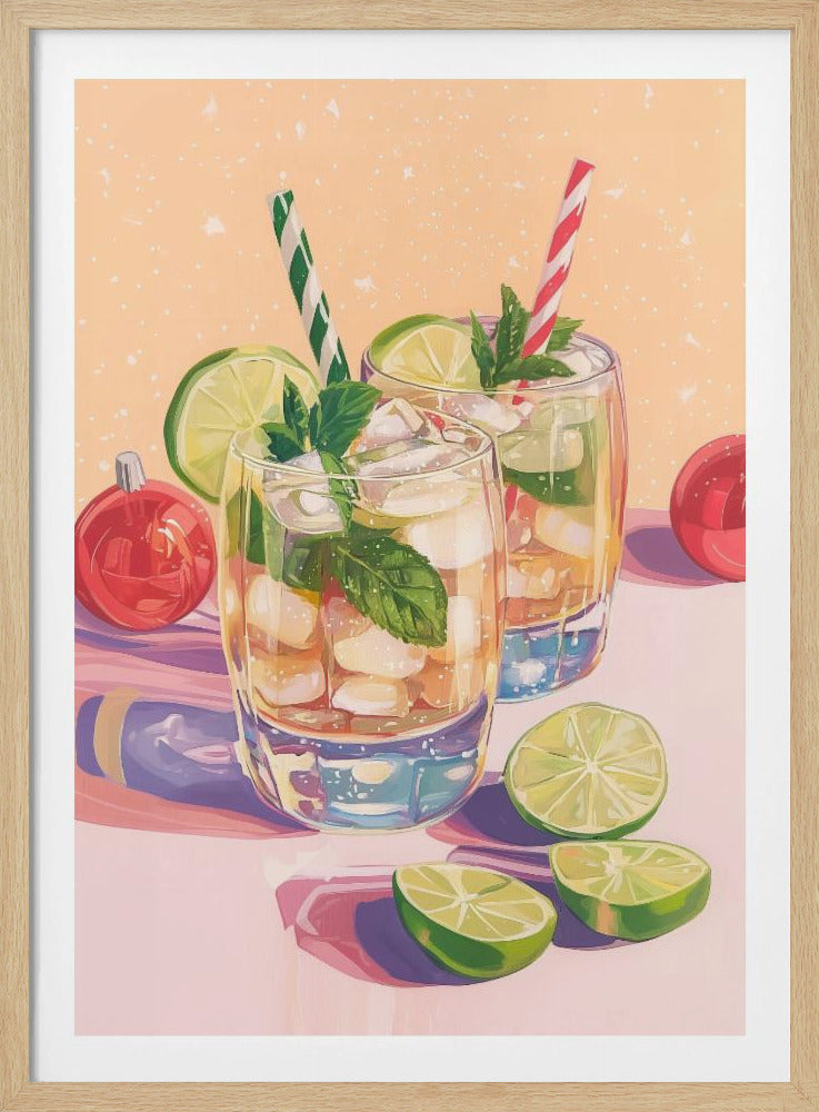 Mojito Summer Cocktails with Lime and Mint | Poster