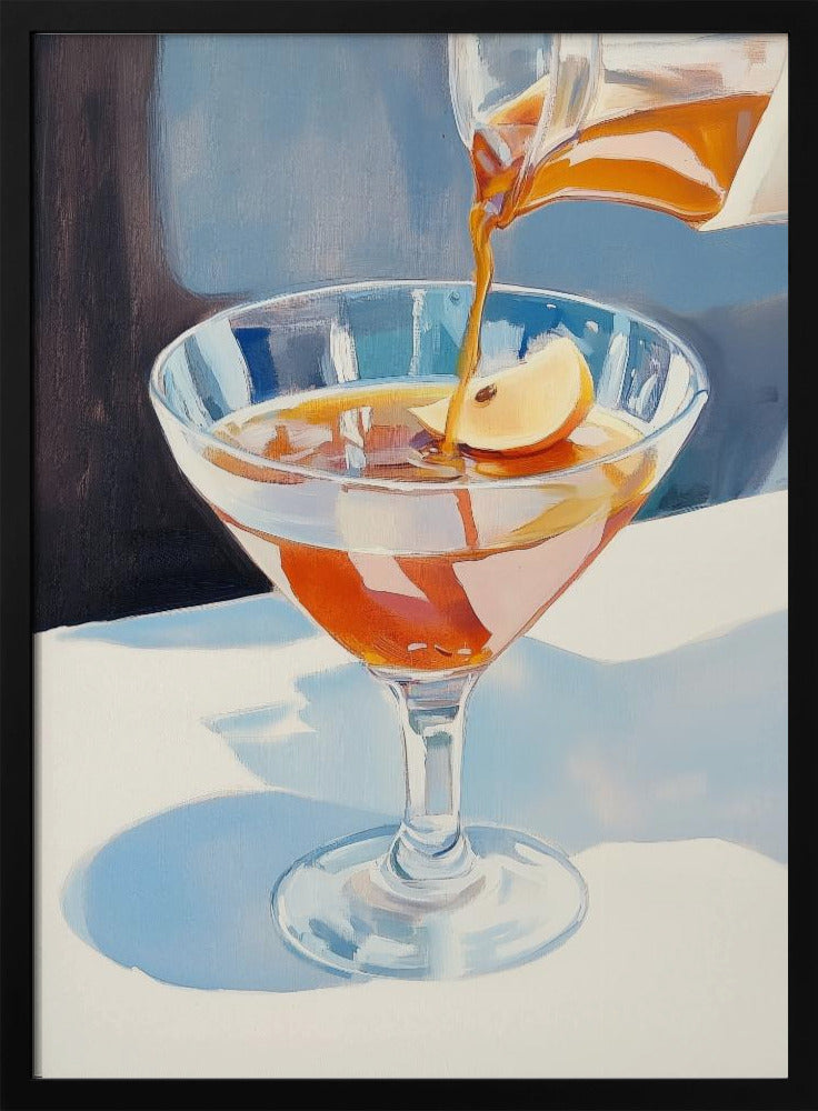 Pouring Lemon Tea into a Glass | Poster