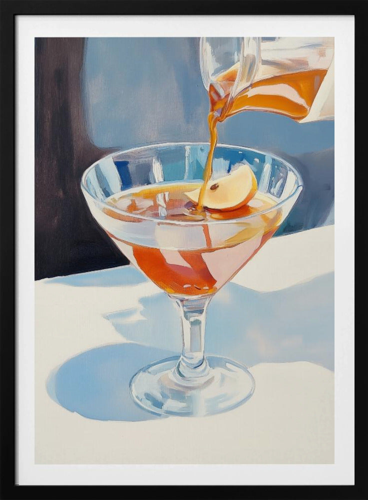 Pouring Lemon Tea into a Glass | Poster