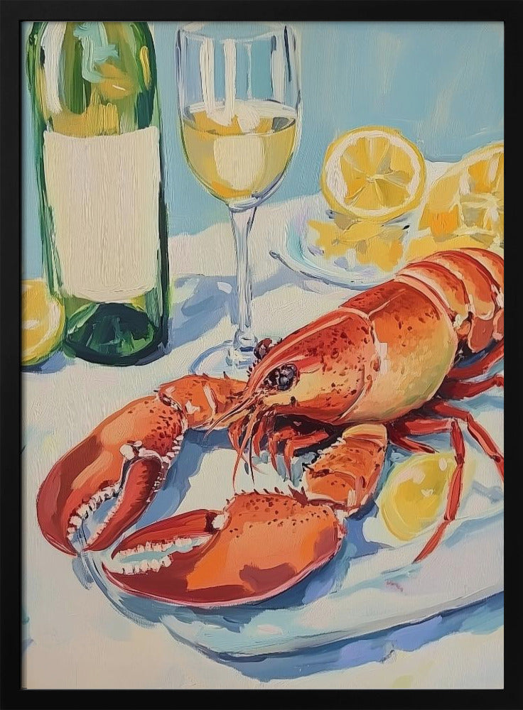 Lobster and Wine Still Life | Poster