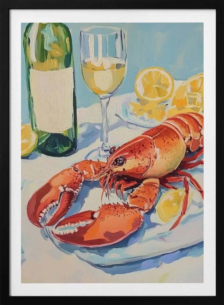 Lobster and Wine Still Life | Poster