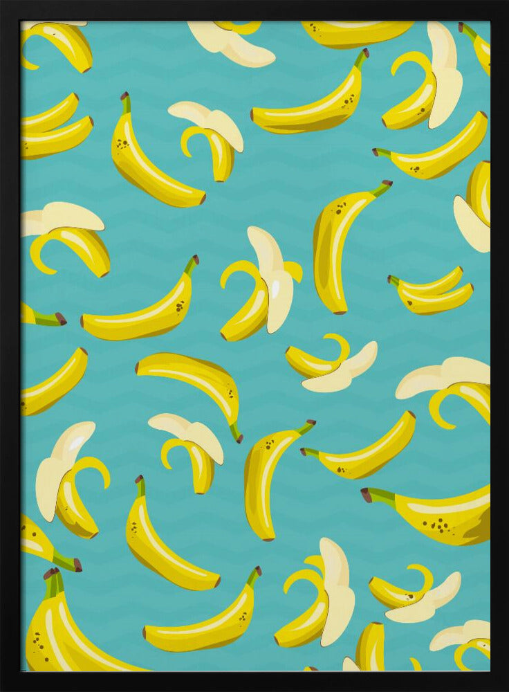 Playful Pattern Of Yellow Bananas | Poster