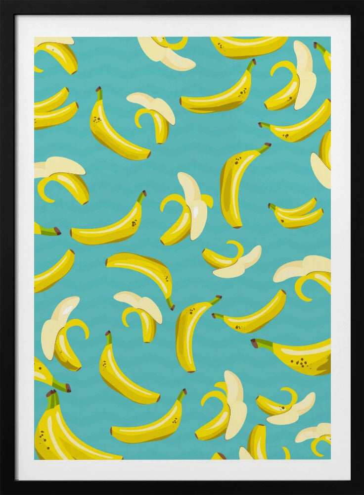 Playful Pattern Of Yellow Bananas | Poster