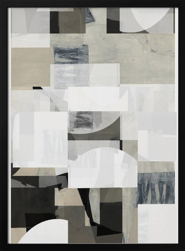 Abstract Mocha Black White Composition No. 2 | Poster