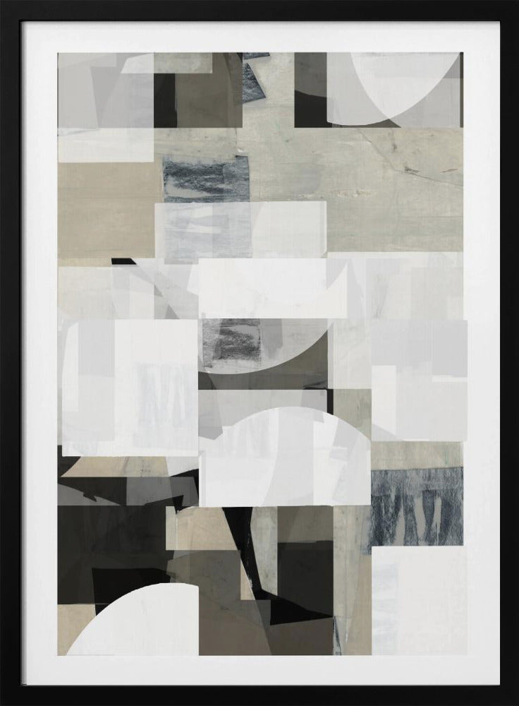 Abstract Mocha Black White Composition No. 2 | Poster