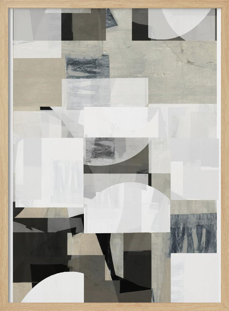 Abstract Mocha Black White Composition No. 2 | Poster