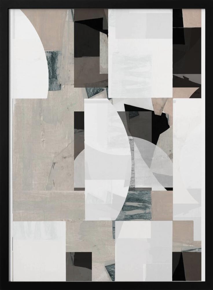 Abstract Mocha Black White Composition No. 1 | Poster