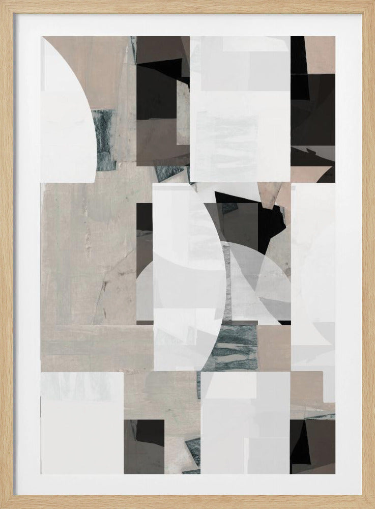 Abstract Mocha Black White Composition No. 1 | Poster