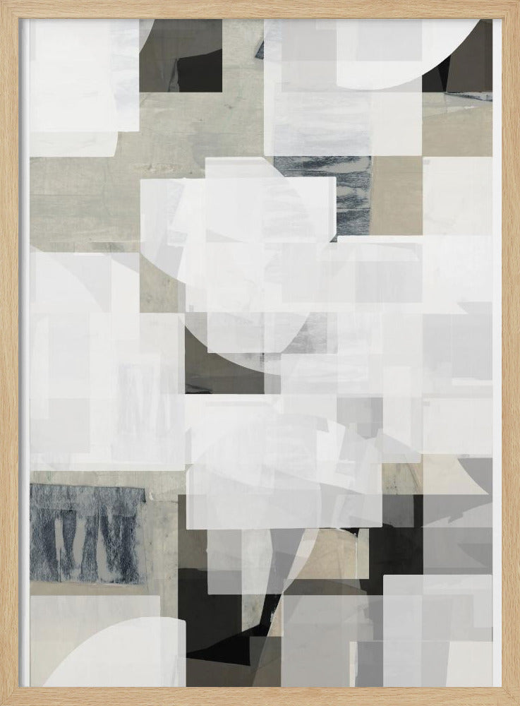 Abstract Mocha Black White Composition No. 3 | Poster